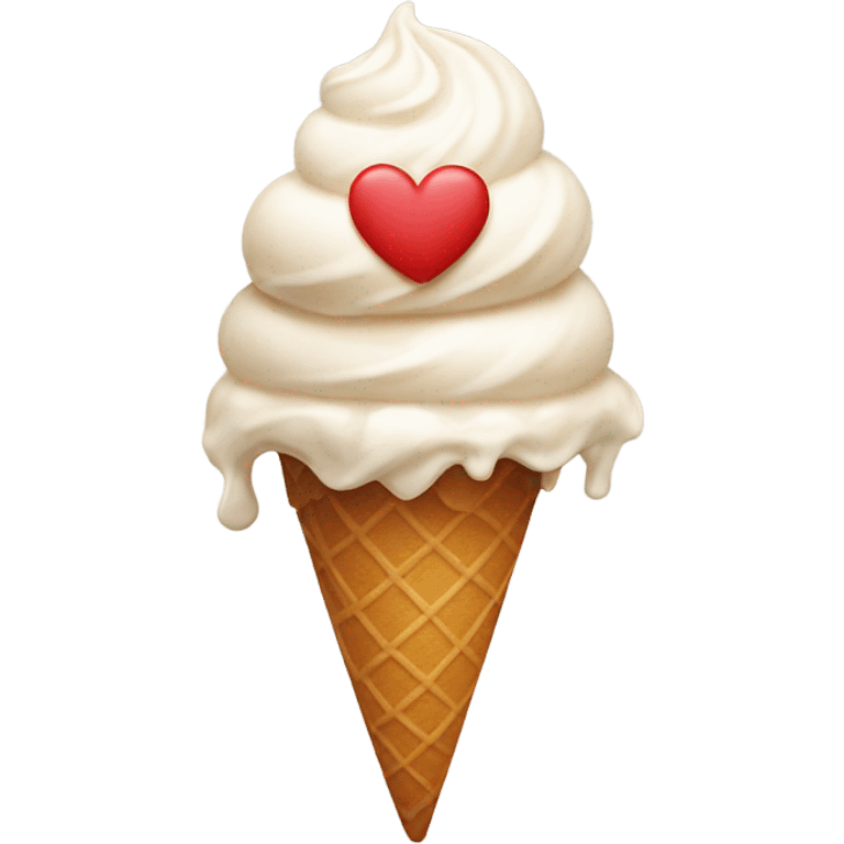 Love with ice cream emoji