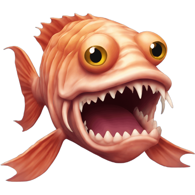 Scary monk fish emoji