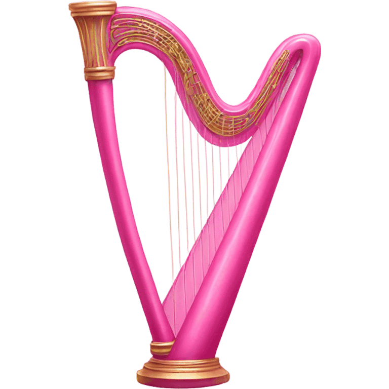 Pink  harp with glitter emoji