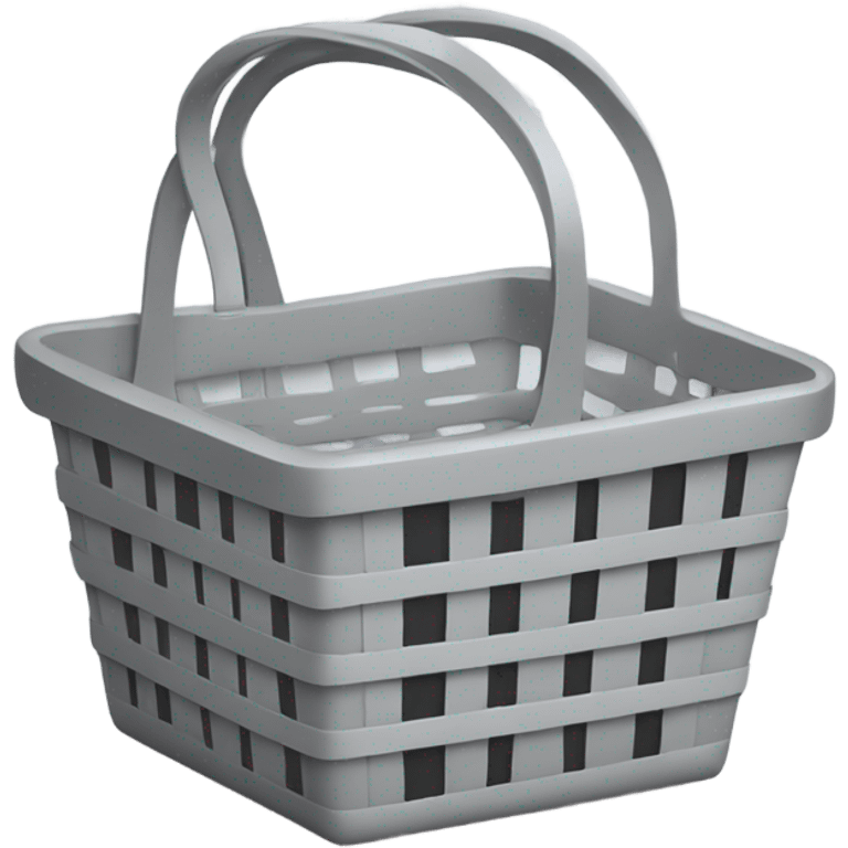 Gray shopping basket emoji