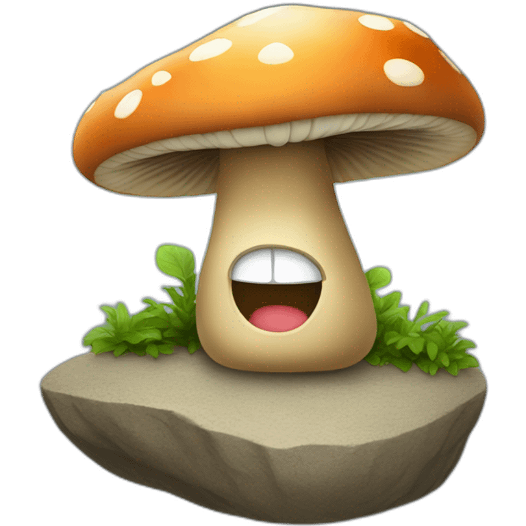 mushroom rock star emoji