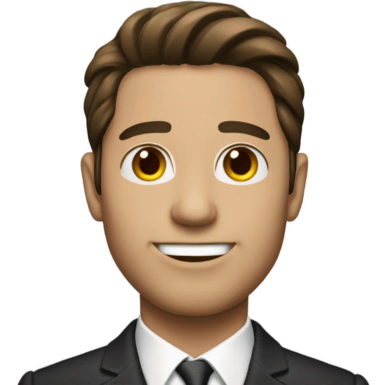 brunette man in suit  emoji