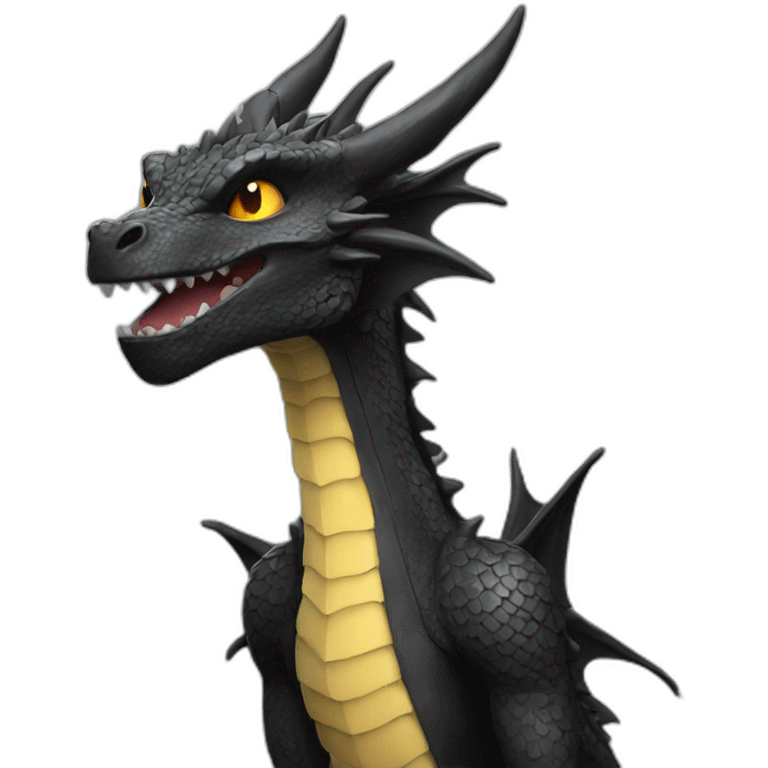 dragon noir electric emoji