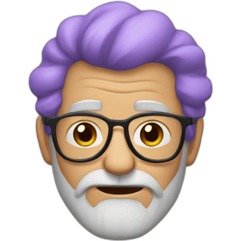 ultra ego grandpa with purple hair emoji