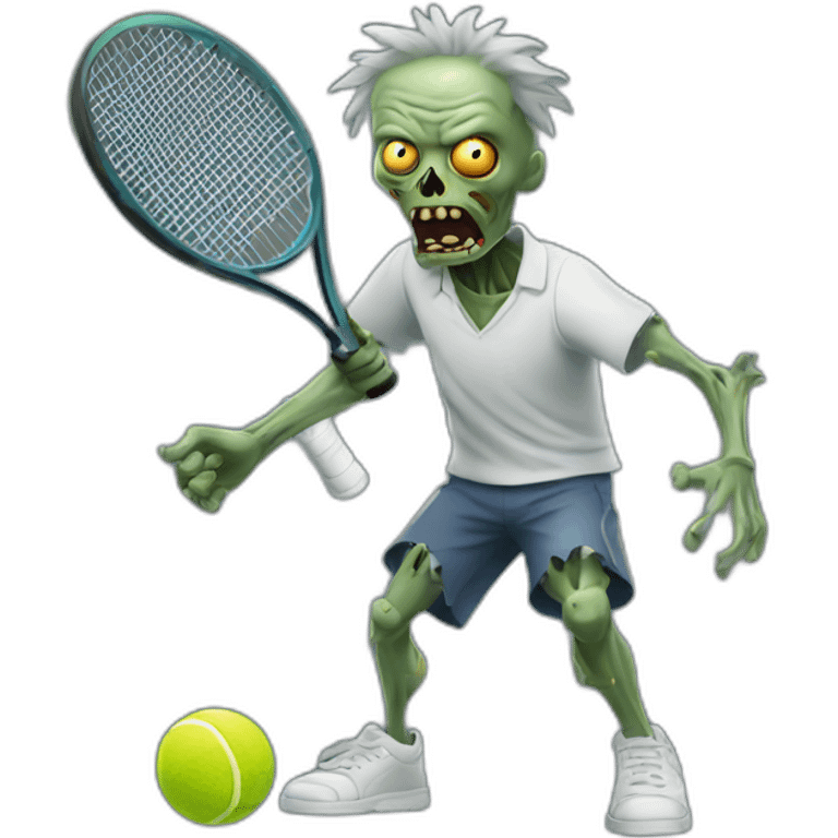 zombie playing tennis emoji