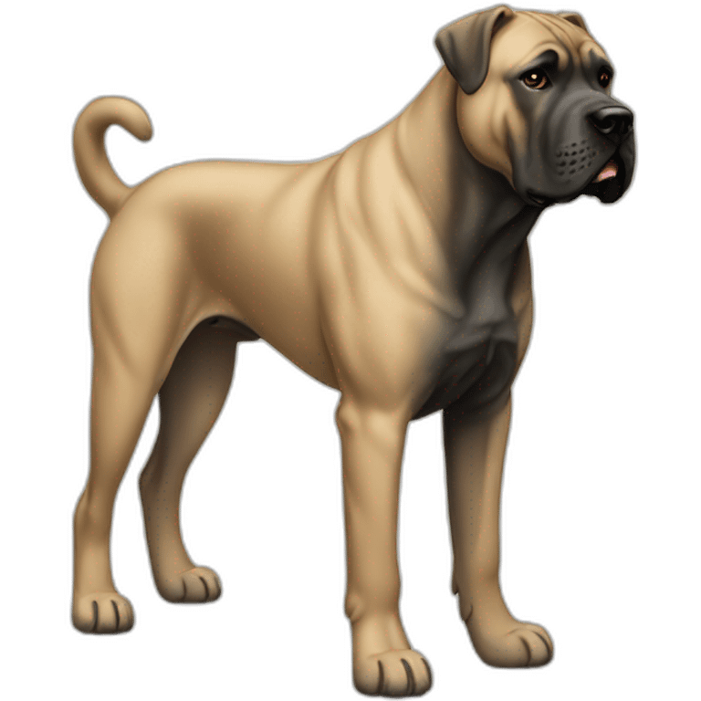 dog Cane Corso color fawn full body emoji