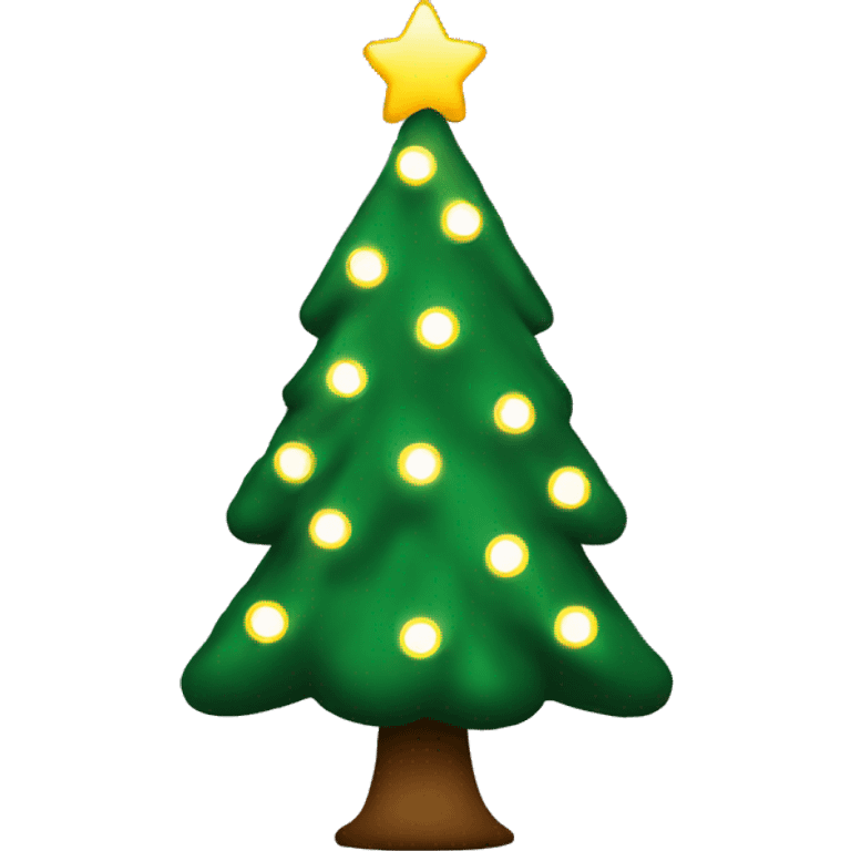 Christmas tree with white lights emoji