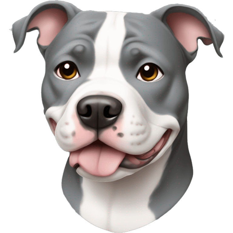 A gray and white pitbull emoji