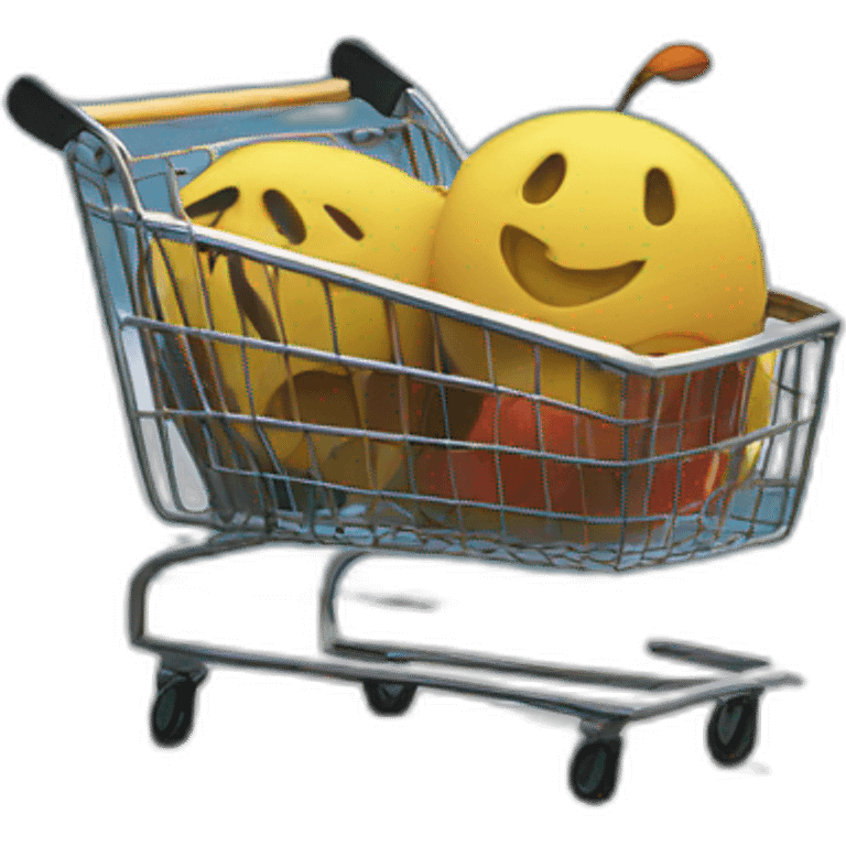 Shopping cart on the water emoji