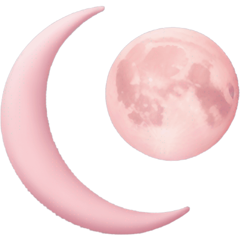 Pastel pink moon emoji