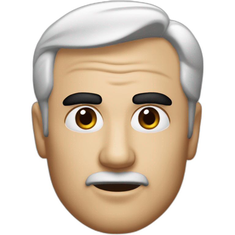 Martin scorsese face with black thick eyebrows but no moustache emoji