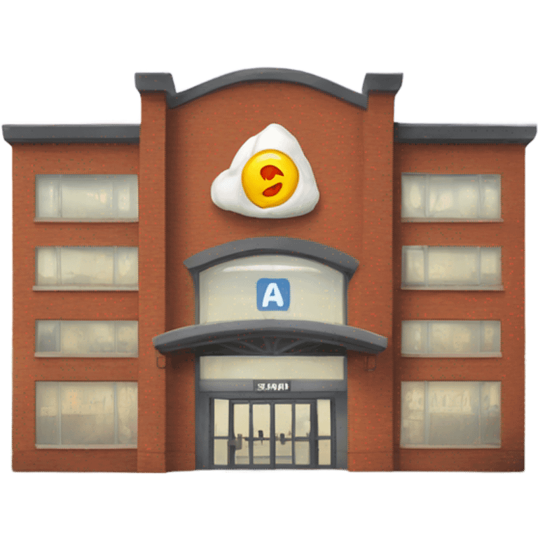 gym building with gym written on it emoji