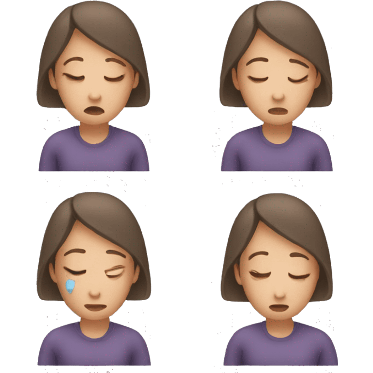 woman feeling ill emoji