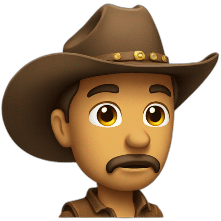 sad cowboy emoji