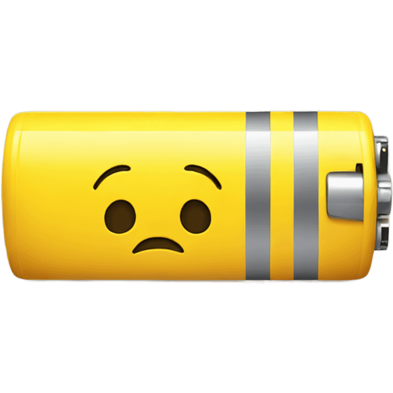 Yellow Sad battery  emoji