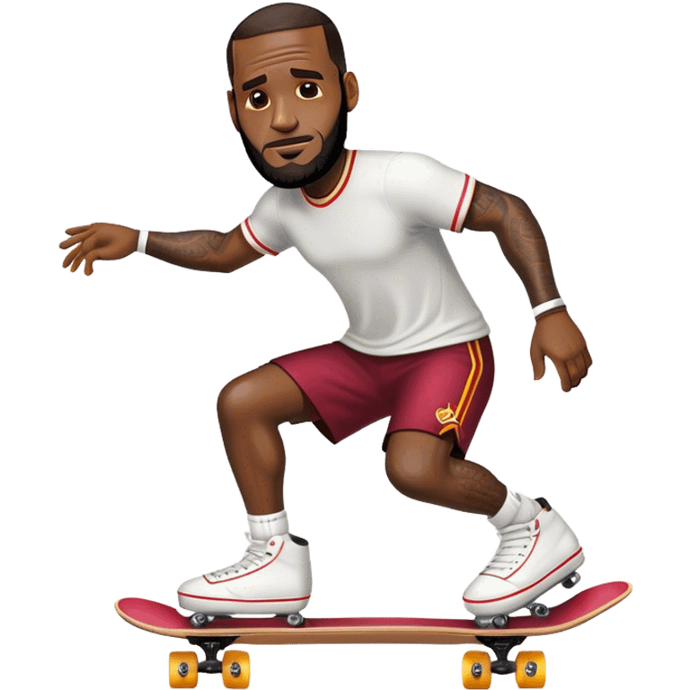 lebron riding a skate board  emoji