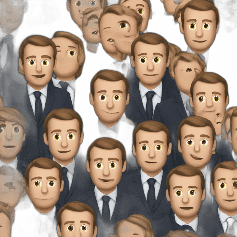 Macron qui salut emoji