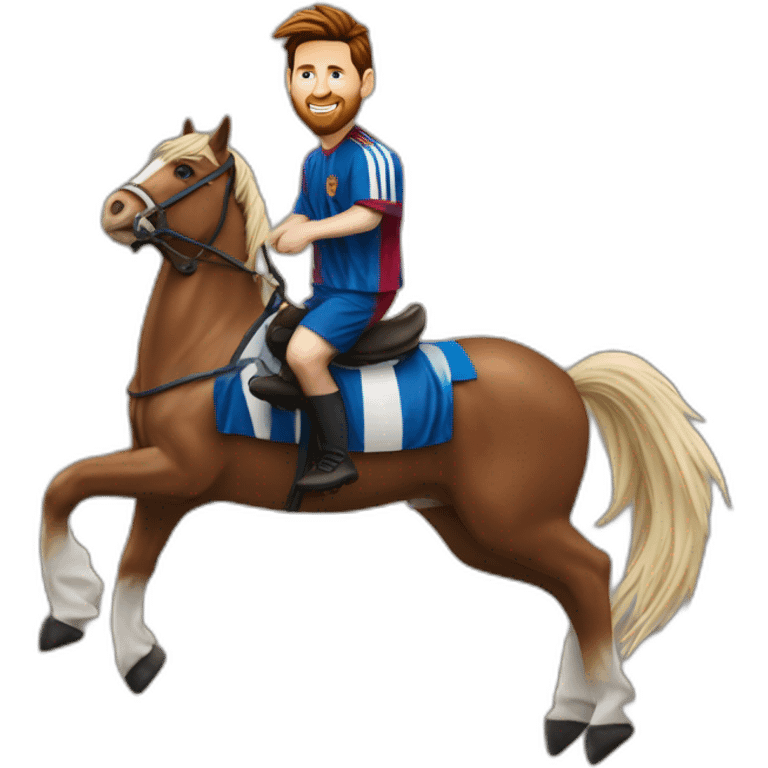 Messi sur un cheval emoji