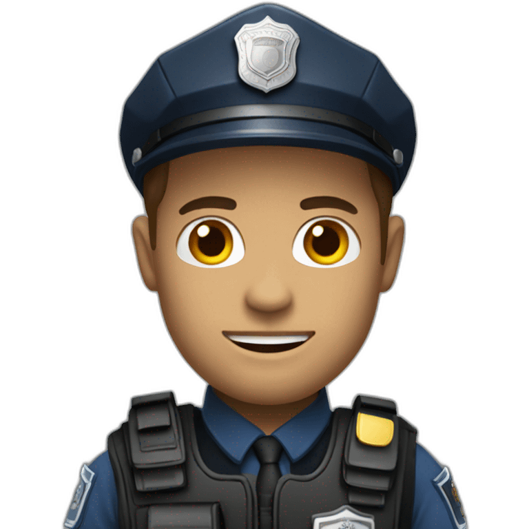 police officer with a tactical gilet emoji