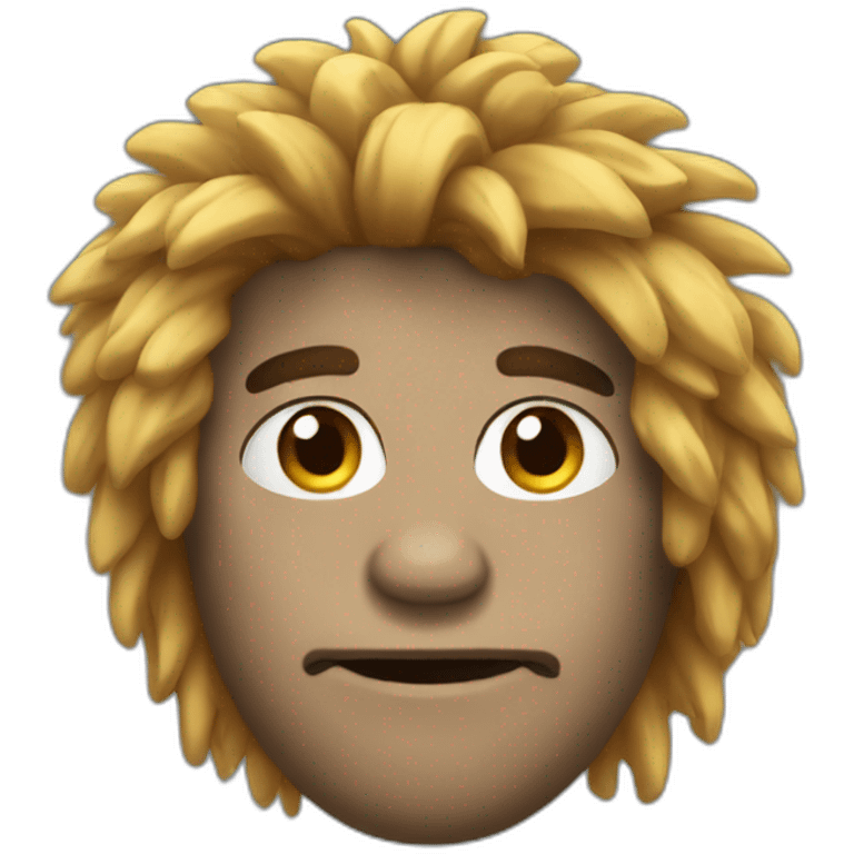 Rock with hair emoji