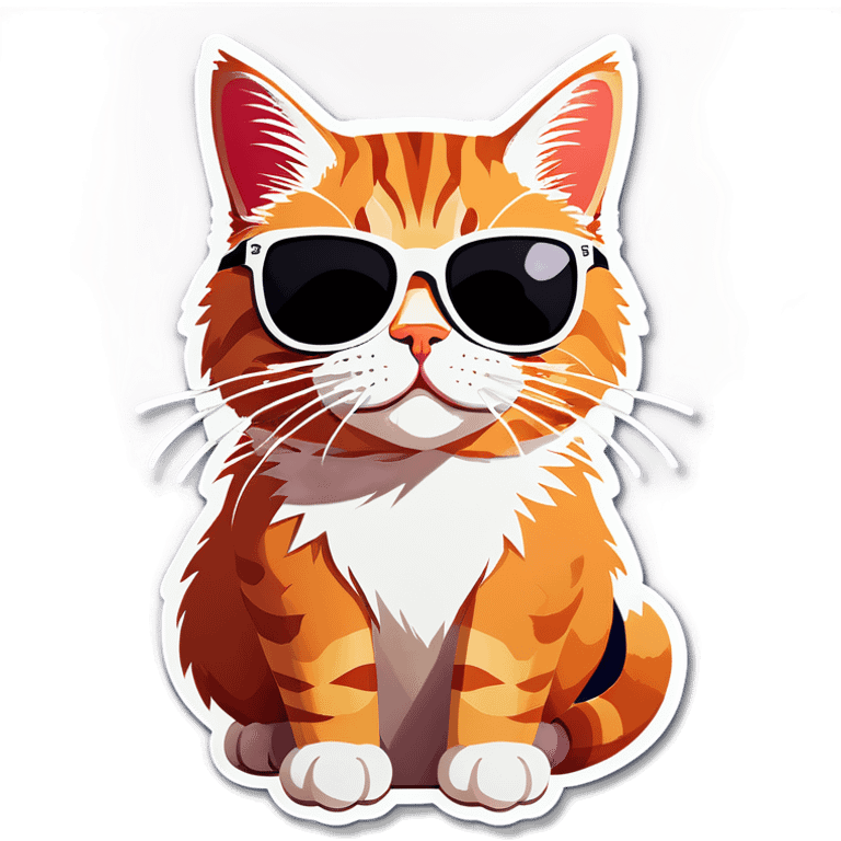 Cat with sunglasses emoji