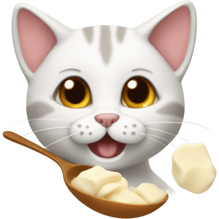 Cat eating mash mellows  emoji