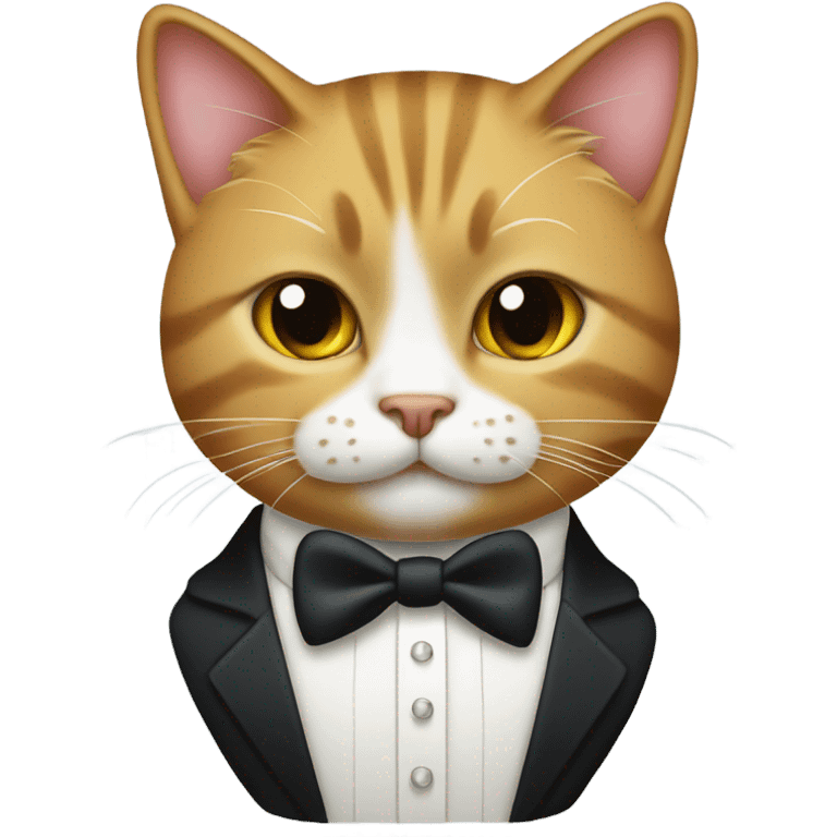 cat wearing a tuxedo  emoji