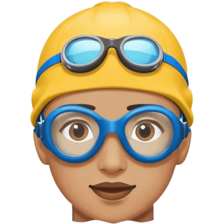 swimmer with googles and cap emoji