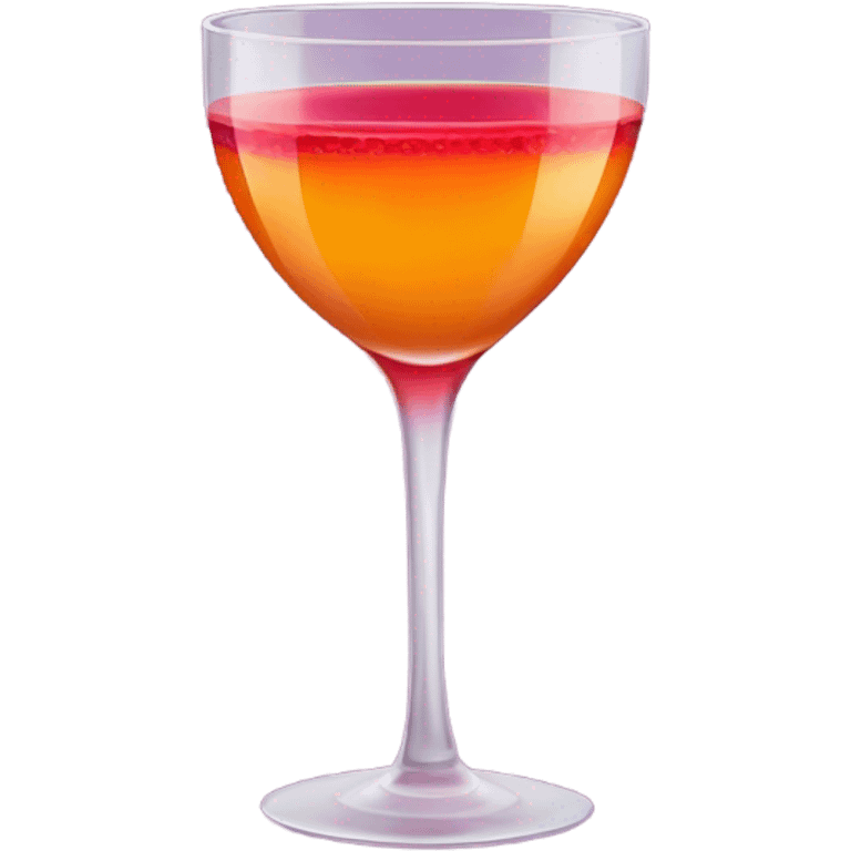 Orange juice mixed with cranberry juice and vodka in a glass cup emoji