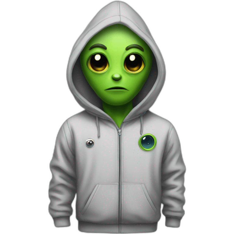 Alien in a tracksuit emoji