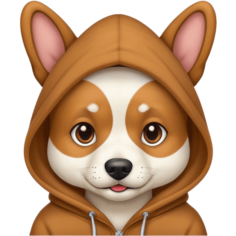 Dog wearing hoodie  emoji