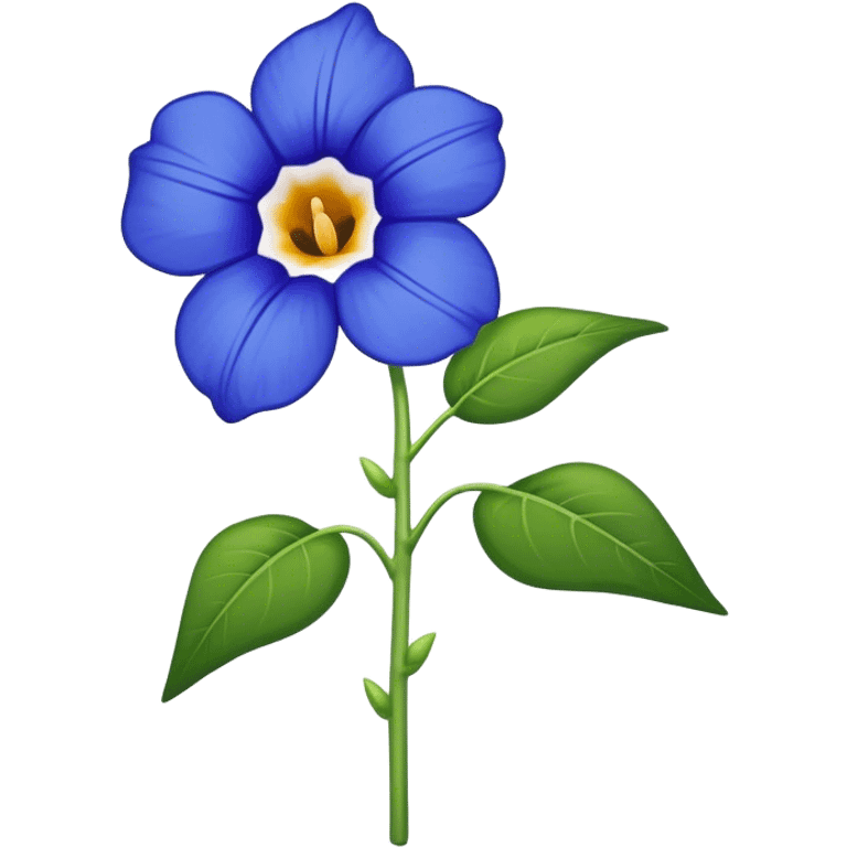 single Blue Thunbergia, straight stem emoji