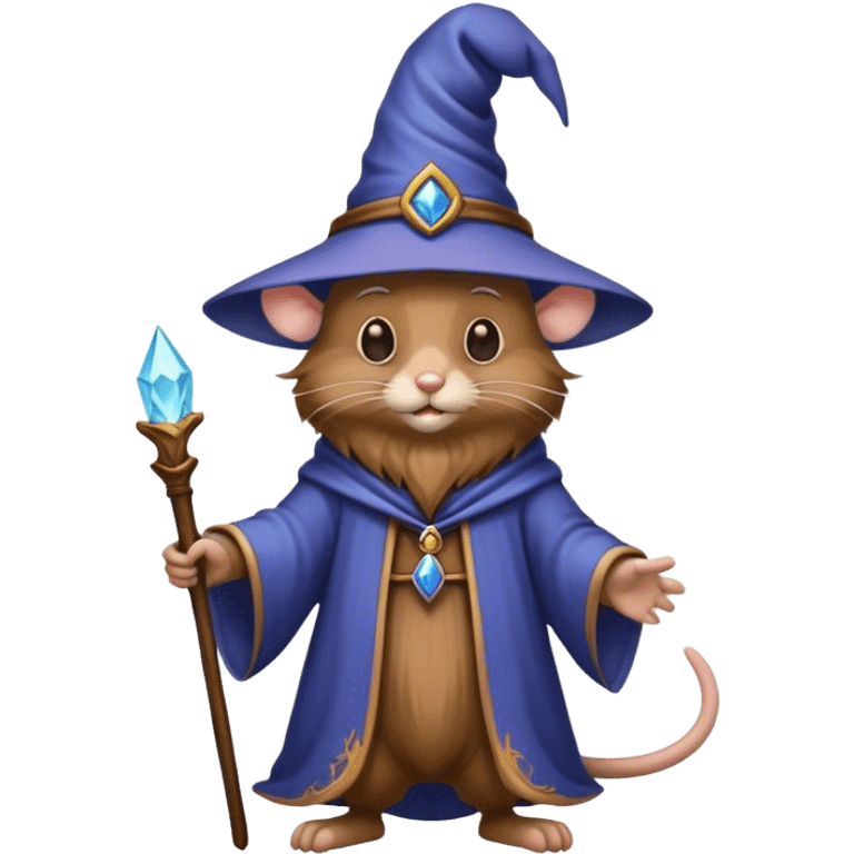 Medieval wizard merged with mouse not portrait emoji