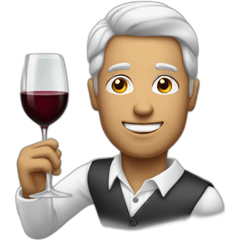 Sommelier y vino emoji