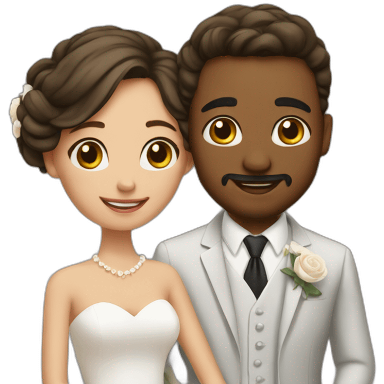 Cute couple getting married  emoji