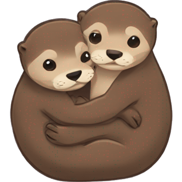 Otters hugging  emoji