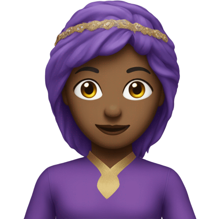 Dancer wearing purple costume emoji