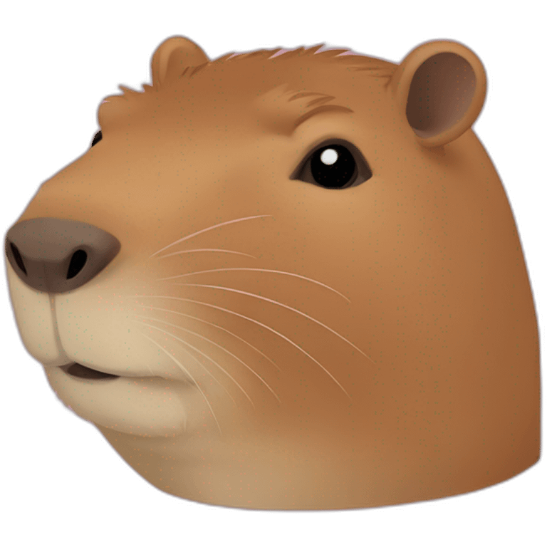 Un capybara qui se fait tape par un chat emoji