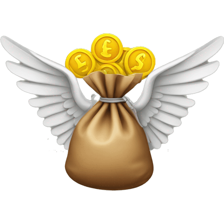 Money bag with wings emoji