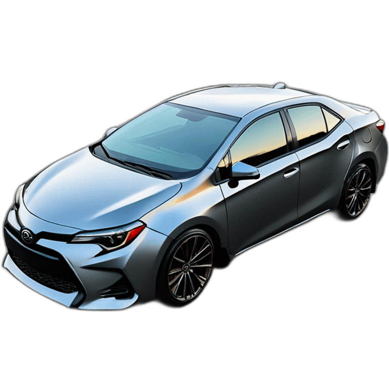 2017 toyota corolla twin turbo v6 2"shocks raised 16"rims wide tread tyres emoji