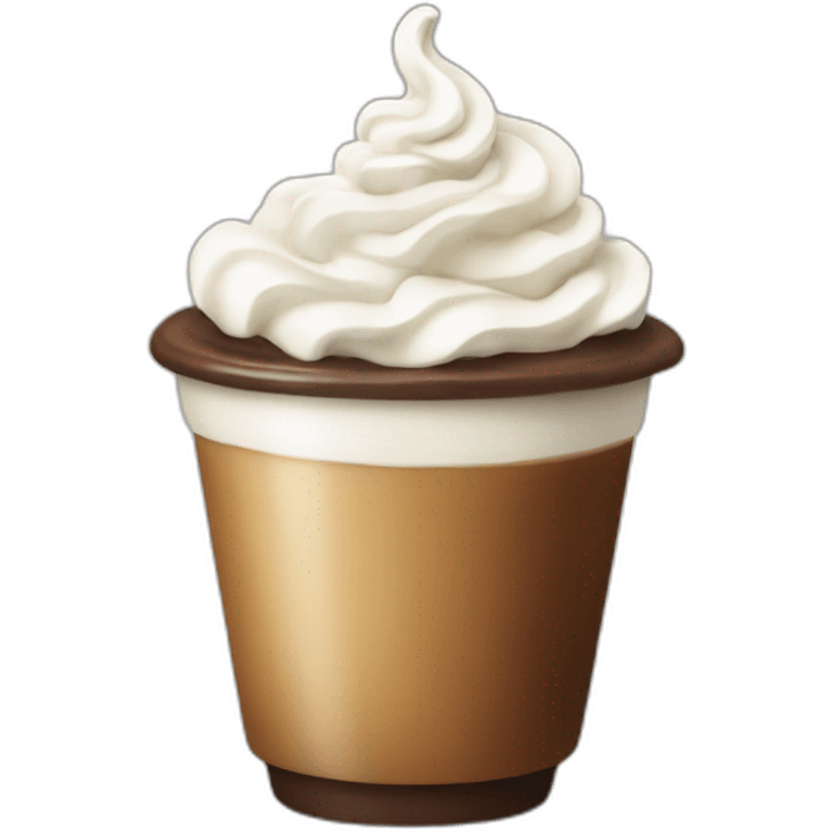 Coffee with whipped cream emoji