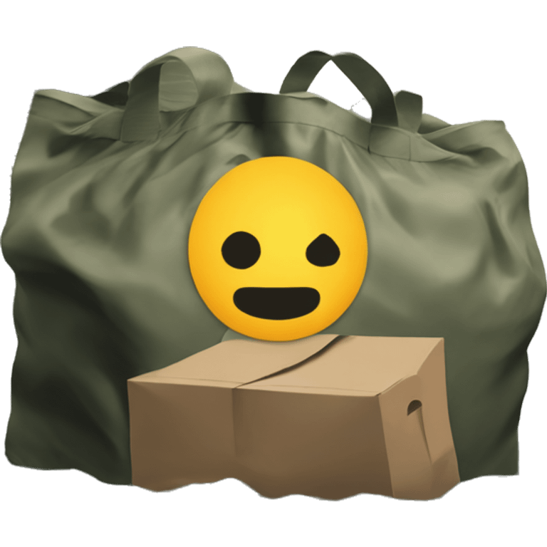 wolt delivey bag in the river emoji