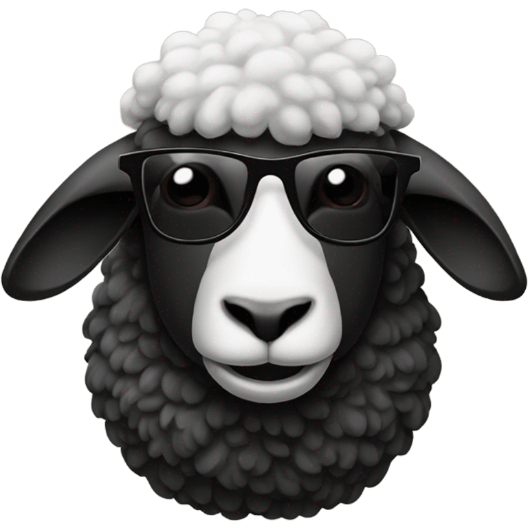 Black sheep with sunglasses emoji