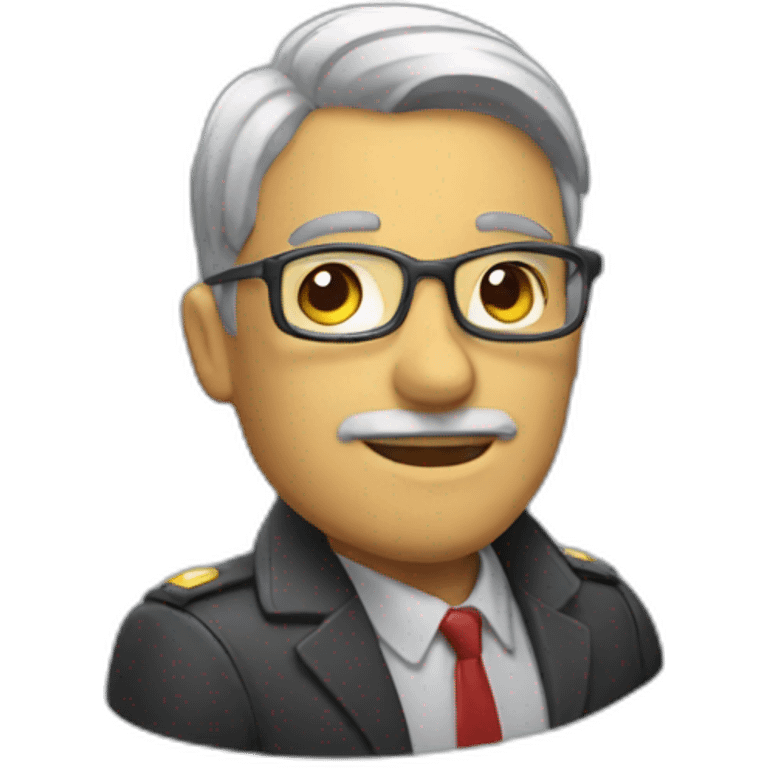 Persona mayor leyendo emoji