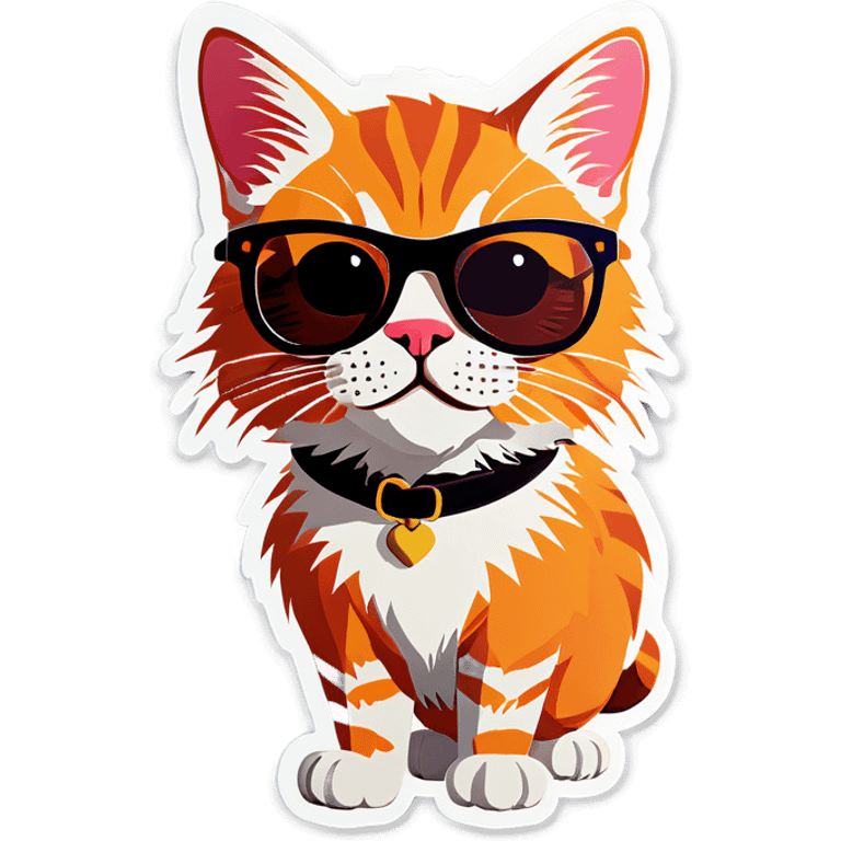 Cat with sunglasses emoji