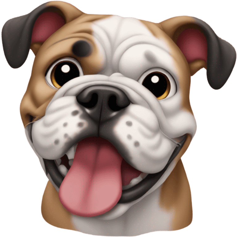 Bulldog red and black emoji