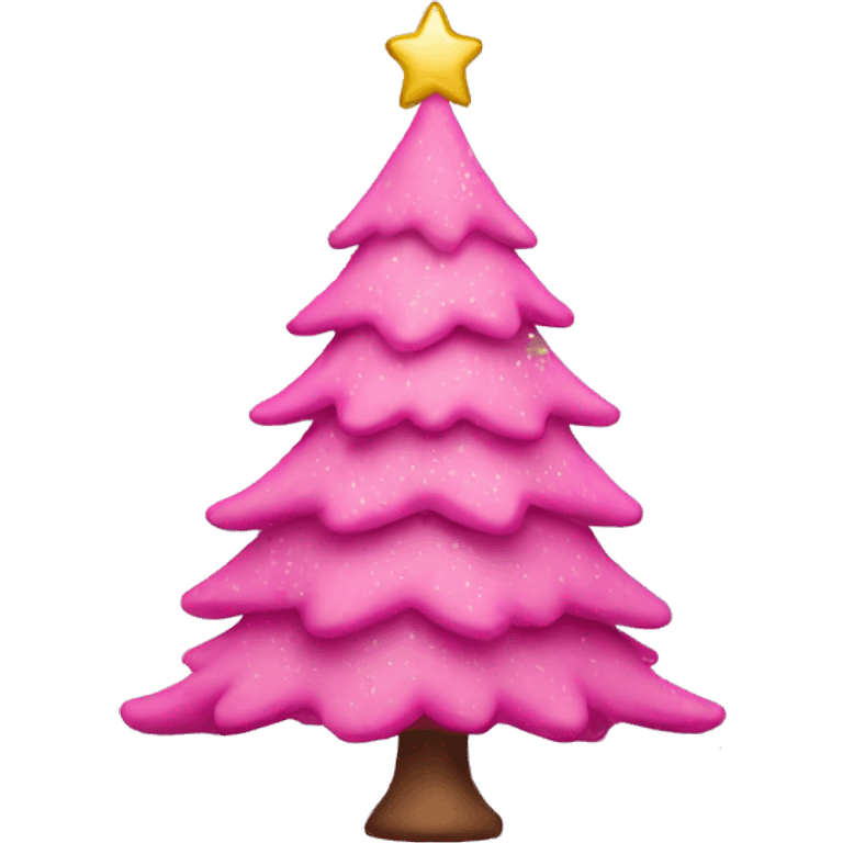 Pink christmas tree emoji