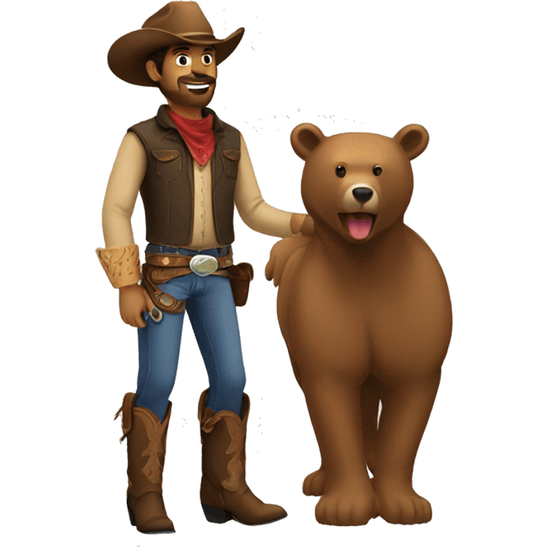 cowboy with bear emoji