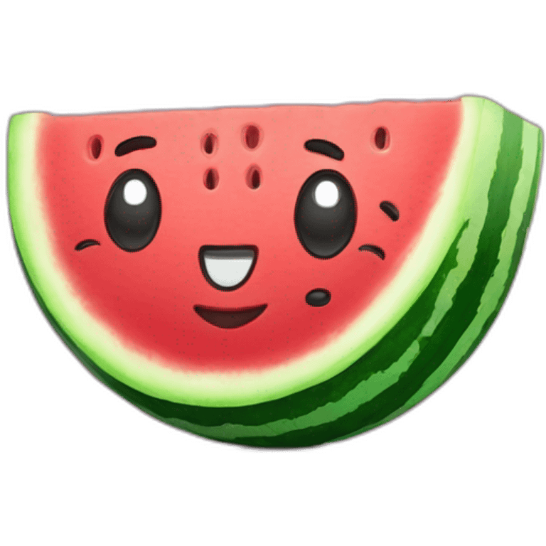 Happy Watermelon filled with cream emoji