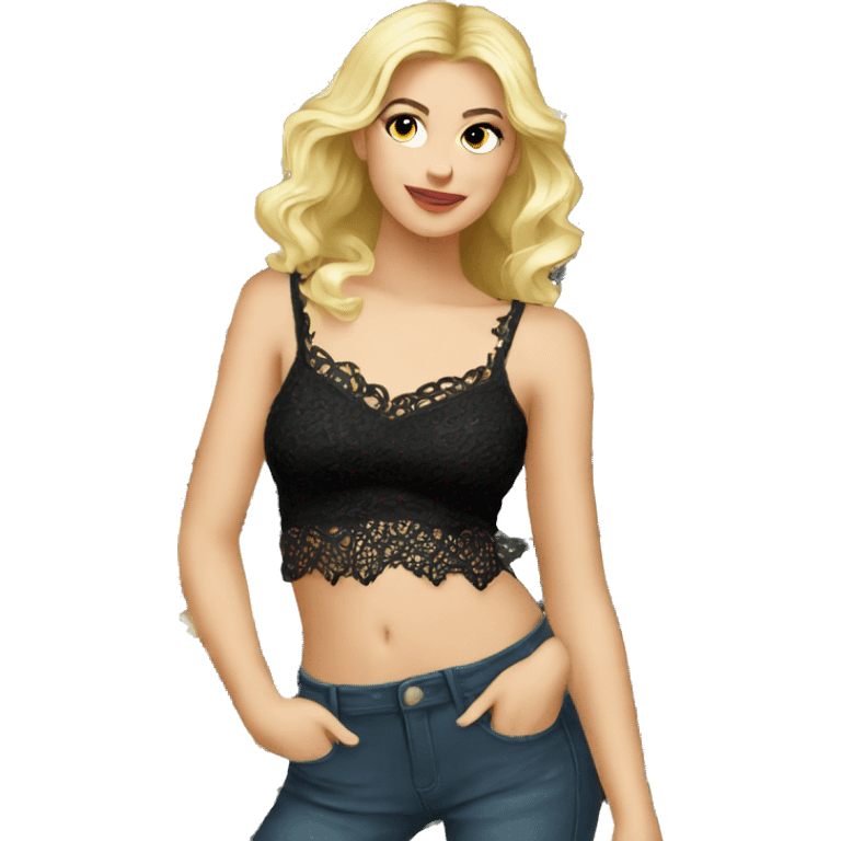 Black lace top emoji